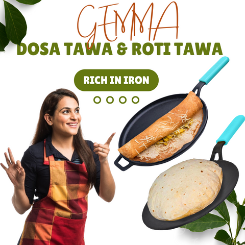 Cast Iron Tawa Plus Roti Tawa Combo