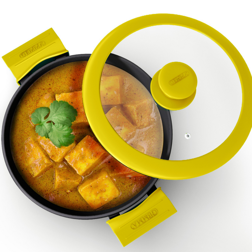 Cast Iron Kadai with Glass Lid 3L For Deep Frying cast Iron cookware Y GemmaCookware