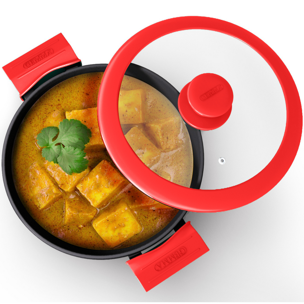 Cast Iron Kadai with Glass Lid 3L For Deep Frying cast Iron cookware R